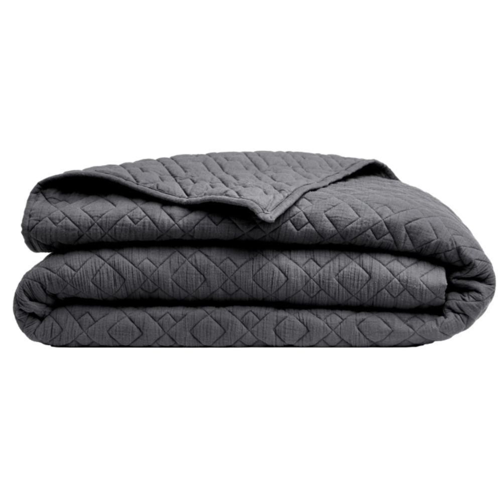 Ted Baker London Trellis Quilt & Shams Set, Size King in Dark Grey